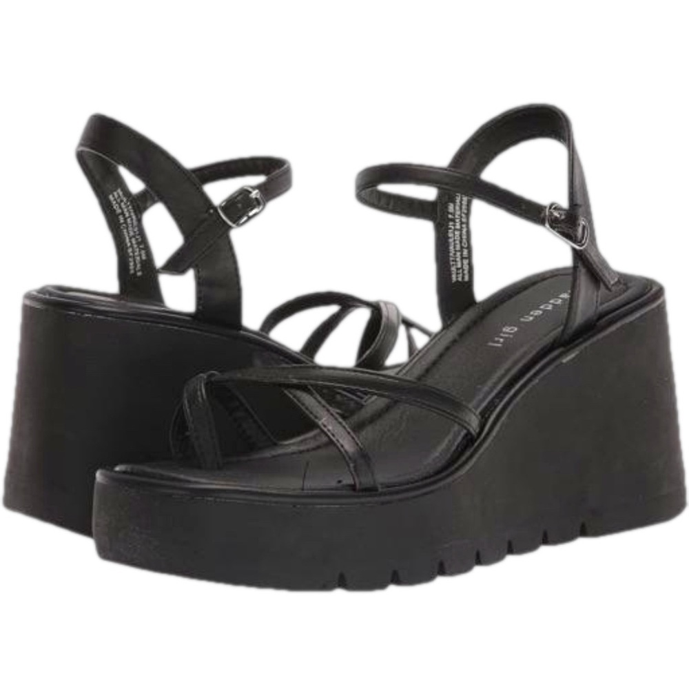 Madden Girl Black Strappy Sandals Size 9.5 and 10